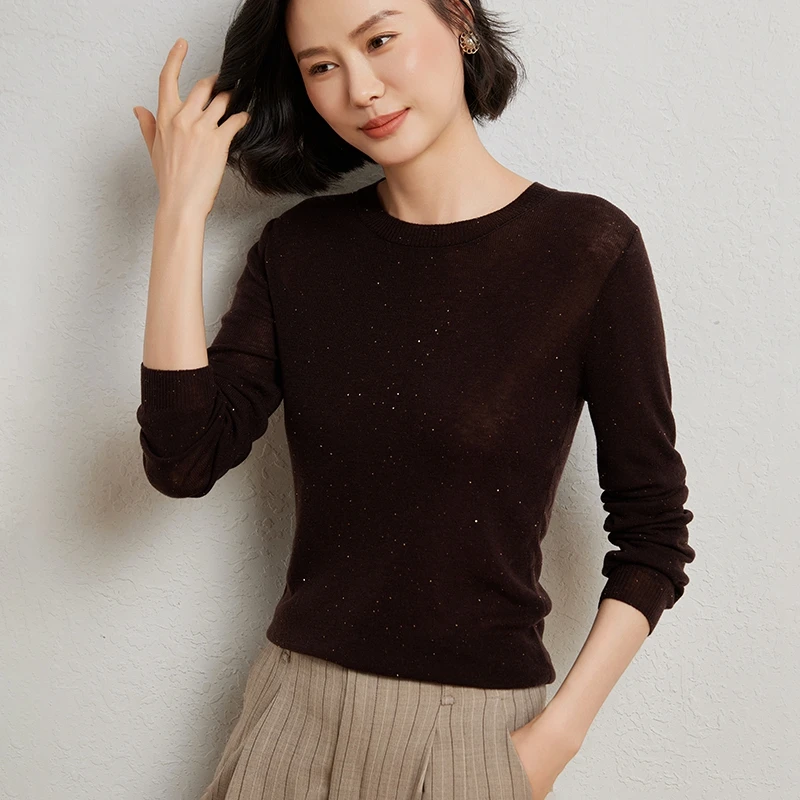 Simple Style 100% Merino Wool Sweater Autumn Winter O- Neck Pullover Women Long Sleeve Knitwear Elegant Clothing Tops
Simple Style 100% Merino Wool Sweater Autumn Winter O- Neck Pullover Women Long Sleeve Knitwear Elegant Clothing Tops