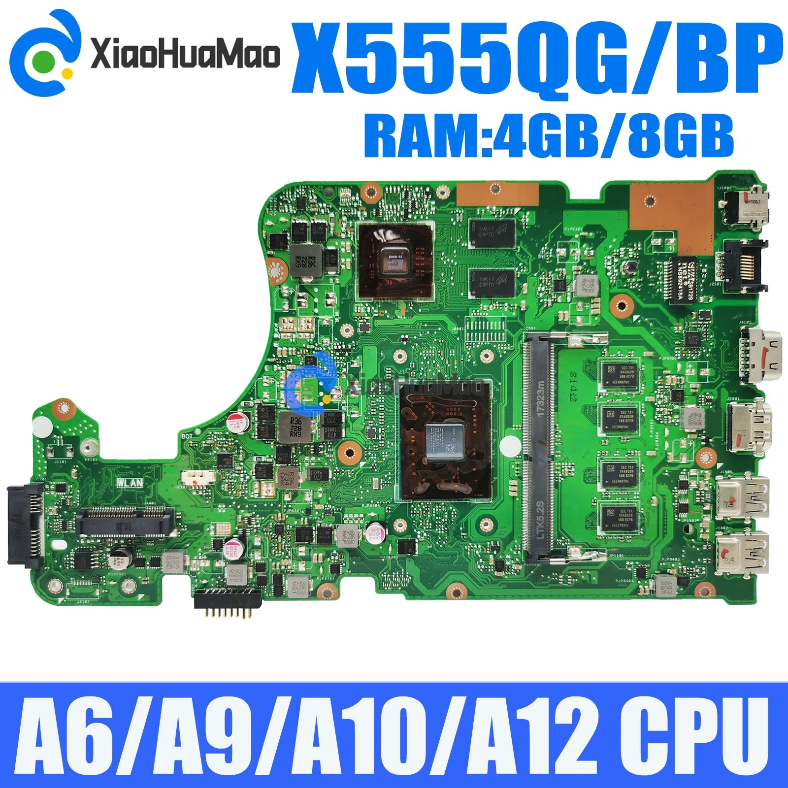 X555QG Laptop Motherboard For Asus X555QA X555Q X555B X555BP K555B X555BA Mainboard A6 A9 A10 A12 FX-9800P CPU 4G/8G-RAM
X555QG Laptop Motherboard For Asus X555QA X555Q X555B X555BP K555B X555BA Mainboard A6 A9 A10 A12 FX-9800P CPU 4G/8G-RAM