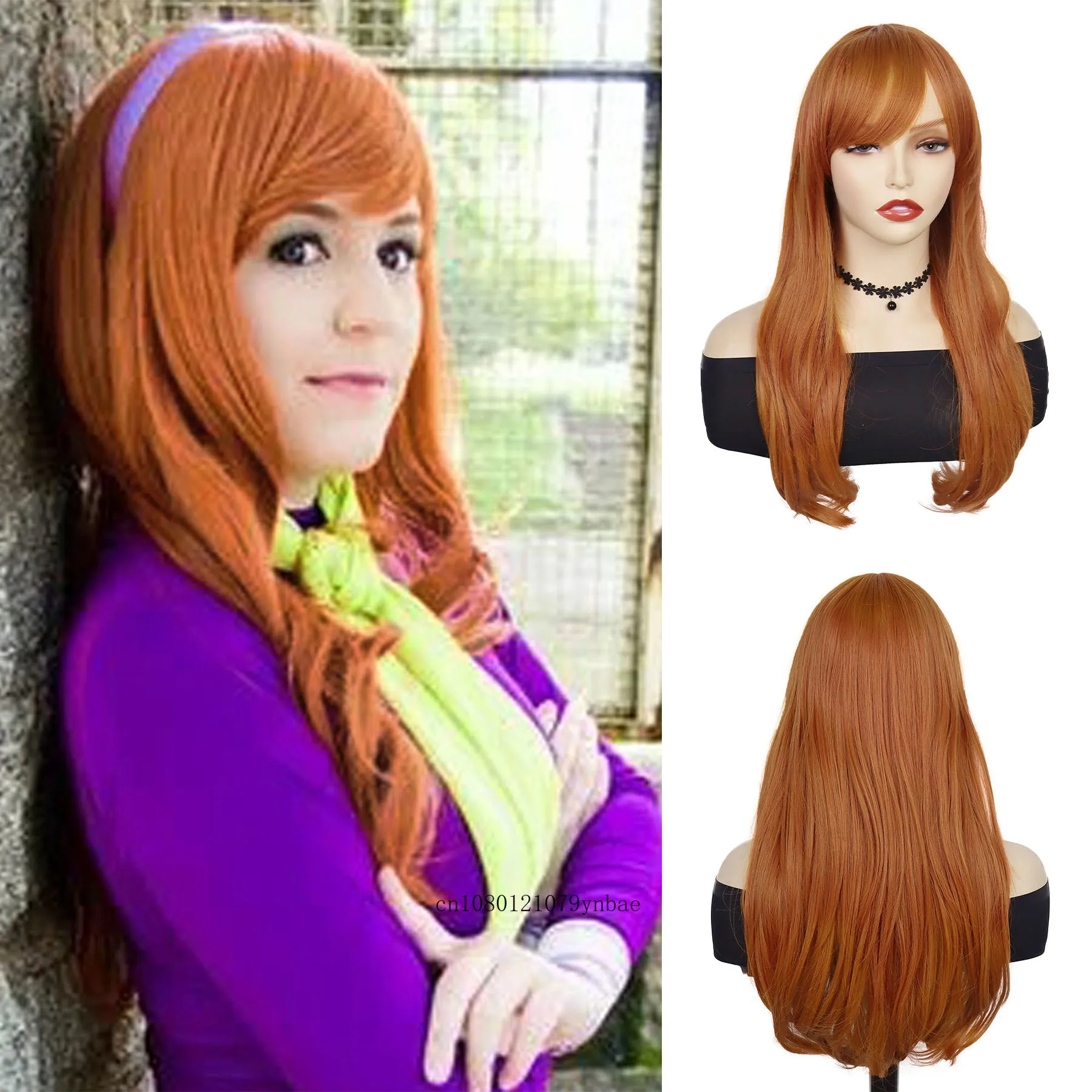 Synthetic Ginger Wig for Women Girls Anime Cosplay Long Wavy Curly Wigs with Bangs Daily Party Use Orange Halloween Costume Wig
Synthetic Ginger Wig for Women Girls Anime Cosplay Long Wavy Curly Wigs with Bangs Daily Party Use Orange Halloween Costume Wig