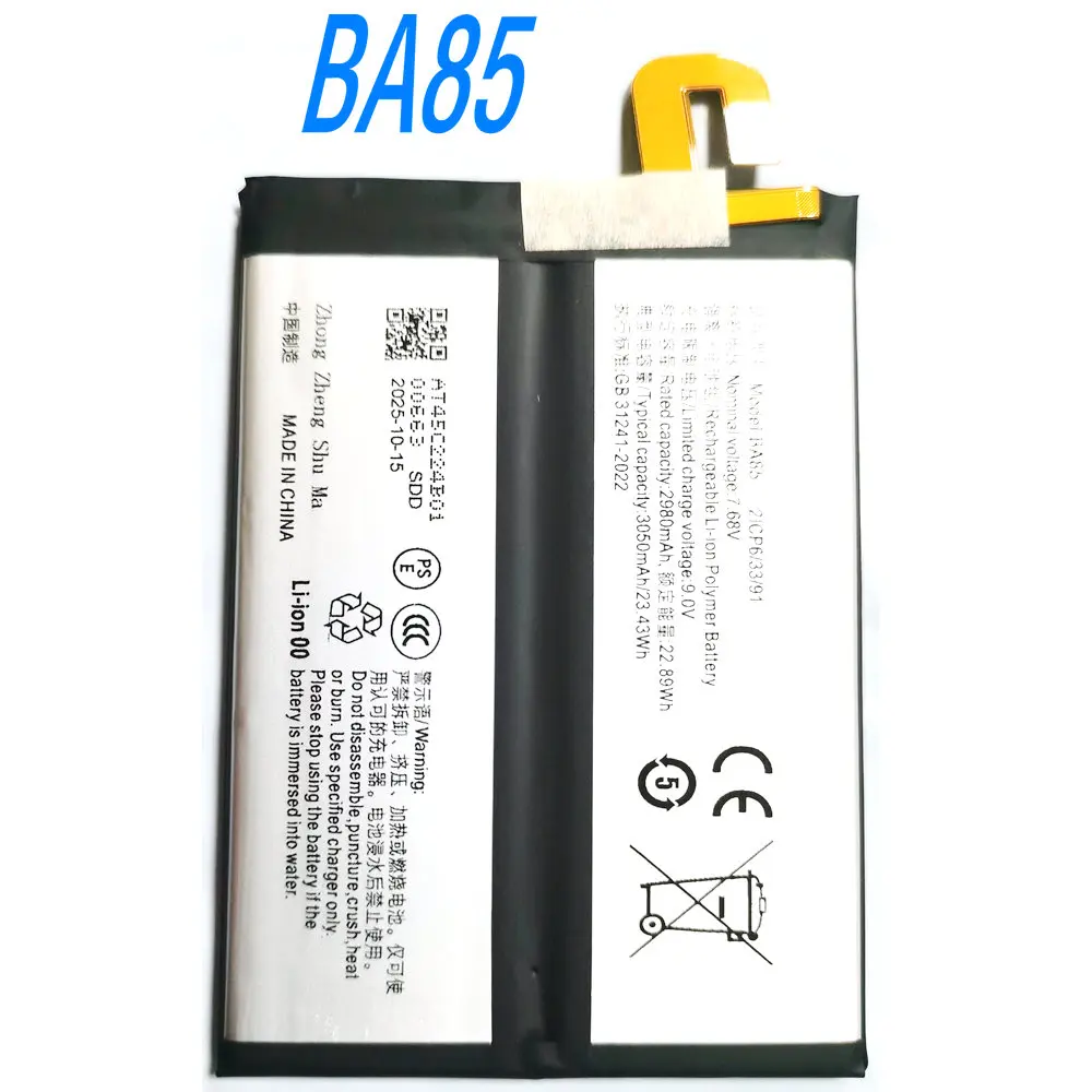 2026 Years 7.68V 22.89Wh BA85 High Quality Battery for Vivo IQOO Neo10 Mobile Phone
2026 Years 7.68V 22.89Wh BA85 High Quality Battery for Vivo IQOO Neo10 Mobile Phone