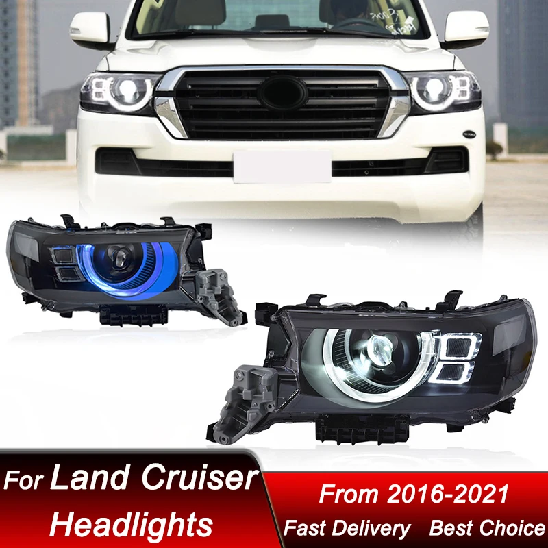 Car Headlights For Toyota Land Cruiser 2016-2021 Defender style full LED Upgrade High Configure Projector Lens Accessories Kit
Car Headlights For Toyota Land Cruiser 2016-2021 Defender style full LED Upgrade High Configure Projector Lens Accessories Kit