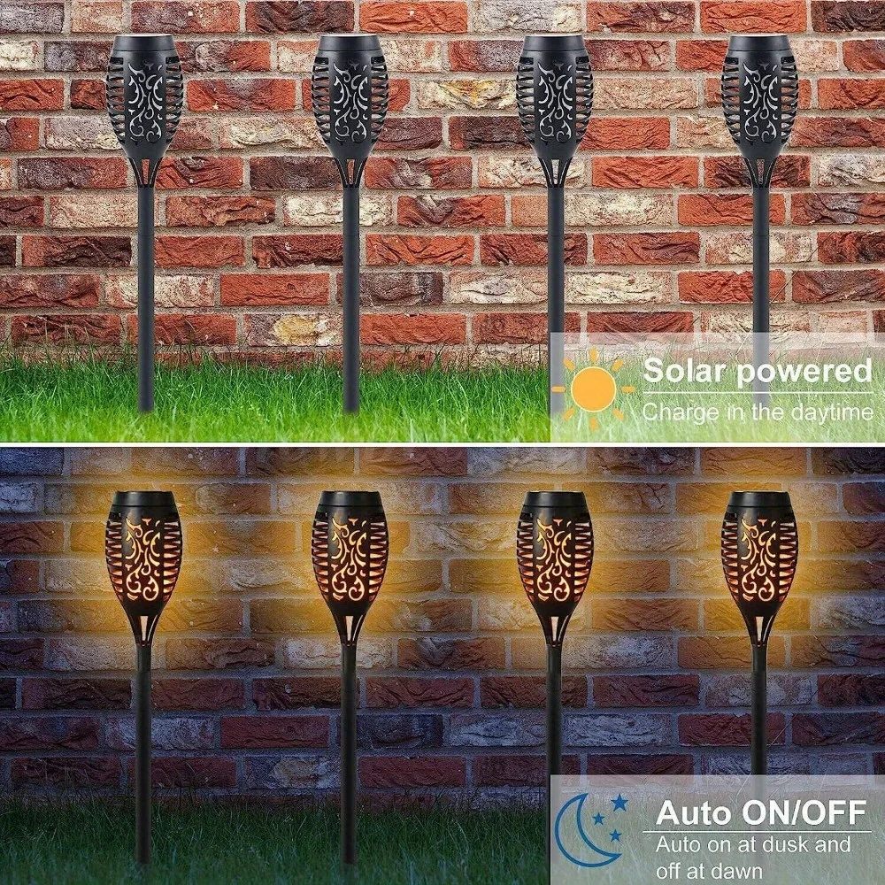 Flames Solar Torch Light Set-4 Pcs, Automatic On/Off,Long-lasting Solar Power for Gardens&Decorative Driveways IP waterproof
Flames Solar Torch Light Set-4 Pcs, Automatic On/Off,Long-lasting Solar Power for Gardens&Decorative Driveways IP waterproof