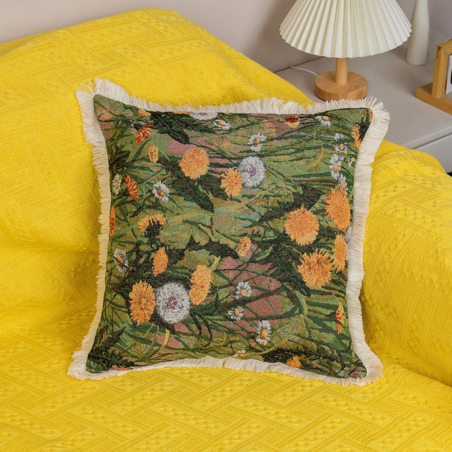 Fresh Green Dandelion Oil Painting Jacquard Tassel Square PillowCover Boho Home Decoration Bedroom Living Room Sofa CushionCover
Fresh Green Dandelion Oil Painting Jacquard Tassel Square PillowCover Boho Home Decoration Bedroom Living Room Sofa CushionCover