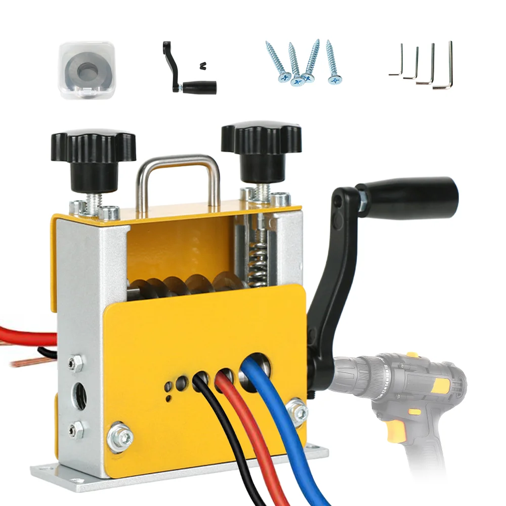 Машина для зачистки проводов с 6 отверстиями, ручная и электрическая дрель, инструмент для зачистки проводов, инструмент двойного назначения для зачистки кабеля для медных проводов 3-17 мм
Машина для зачистки проводов с 6 отверстиями, ручная и электрическая дрель, инструмент для зачистки проводов, инструмент двойного назначения для зачистки кабеля для медных проводов 3-17 мм