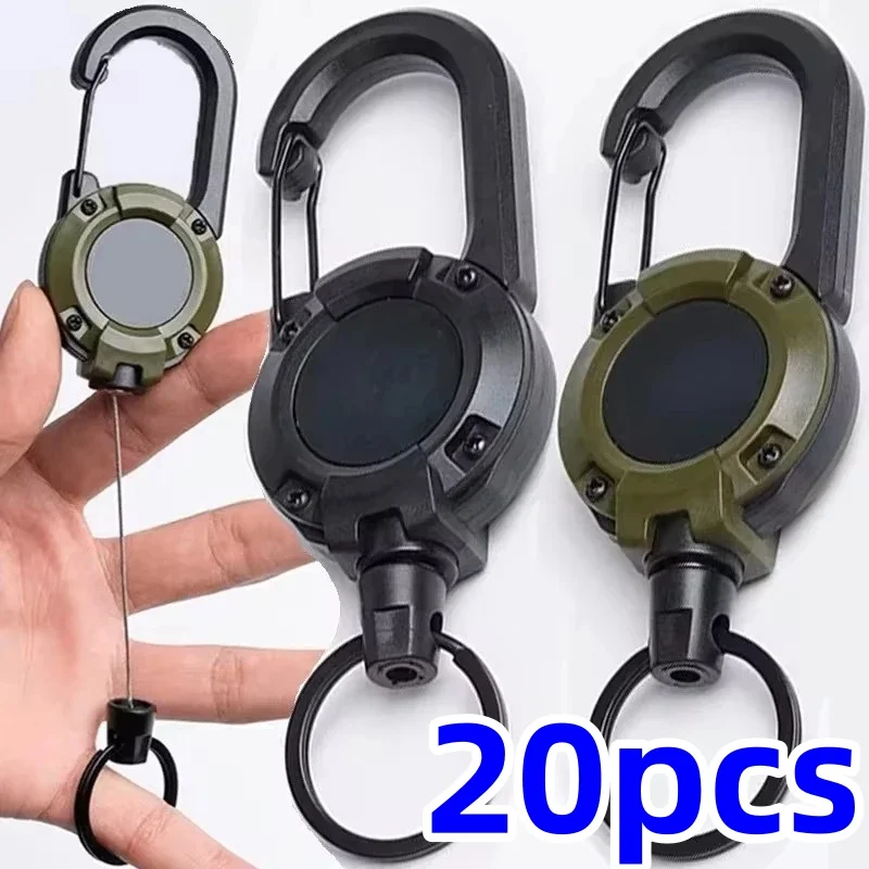 1/5/10/20pcs Retractable Heavy Duty Pull Reel Carabiner Strong Steel Wire Rope Buckle Spring Key Ring Outdoor Sporty attachment
1/5/10/20pcs Retractable Heavy Duty Pull Reel Carabiner Strong Steel Wire Rope Buckle Spring Key Ring Outdoor Sporty attachment