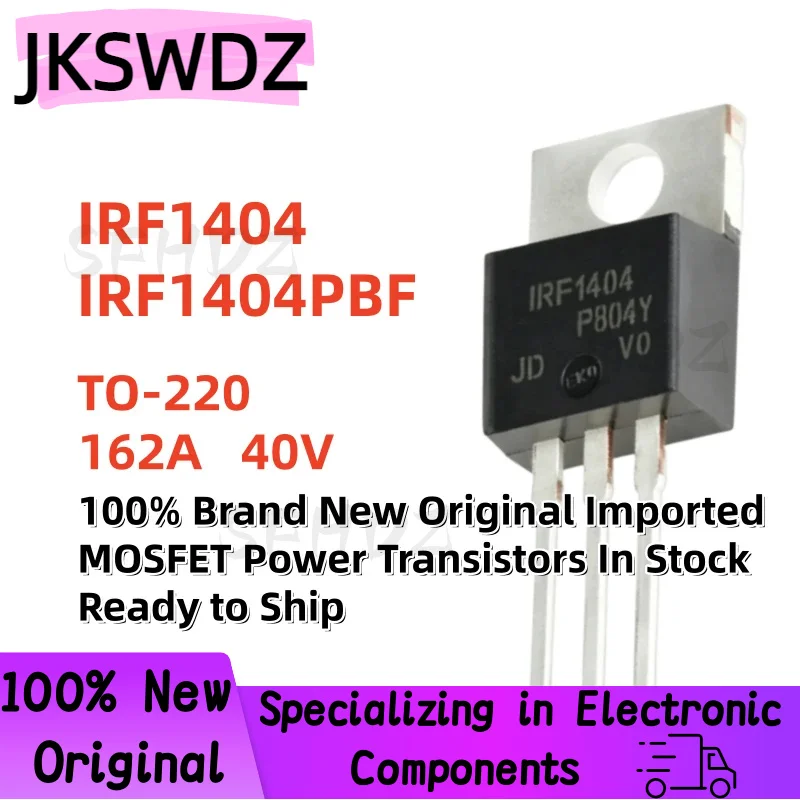 100PCS IRF1404 IRF1404PBF TO-220 162A 40V 100% Brand New Original Imported MOSFET Power Transistors In Stock Ready to Ship
100PCS IRF1404 IRF1404PBF TO-220 162A 40V 100% Brand New Original Imported MOSFET Power Transistors In Stock Ready to Ship