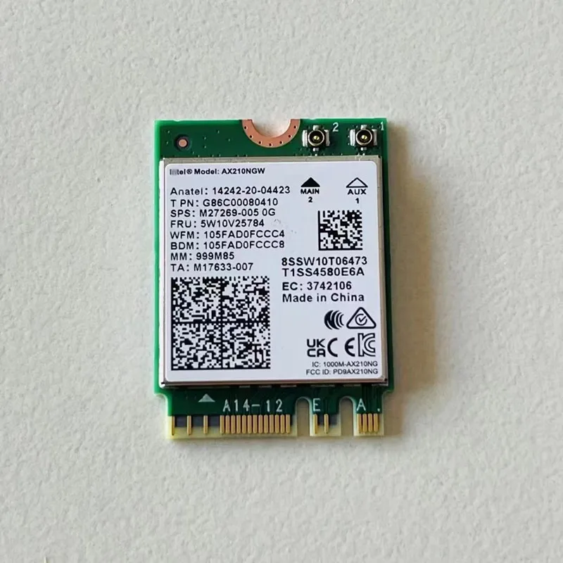 НОВЫЙ двухдиапазонный беспроводной Wi-Fi Intel AX210 Wireless AX210NGW 2,4 Гбит/с 802.11AX
НОВЫЙ двухдиапазонный беспроводной Wi-Fi Intel AX210 Wireless AX210NGW 2,4 Гбит/с 802.11AX