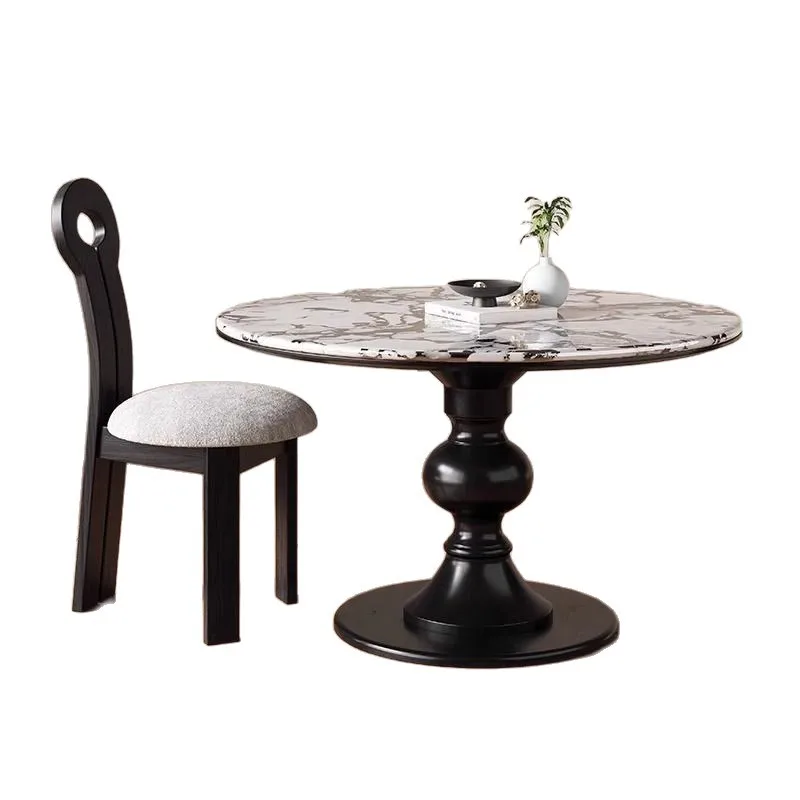 French retro marble round dining table 2025 new small apartment household cream wind solid wood round table slate
French retro marble round dining table 2025 new small apartment household cream wind solid wood round table slate
