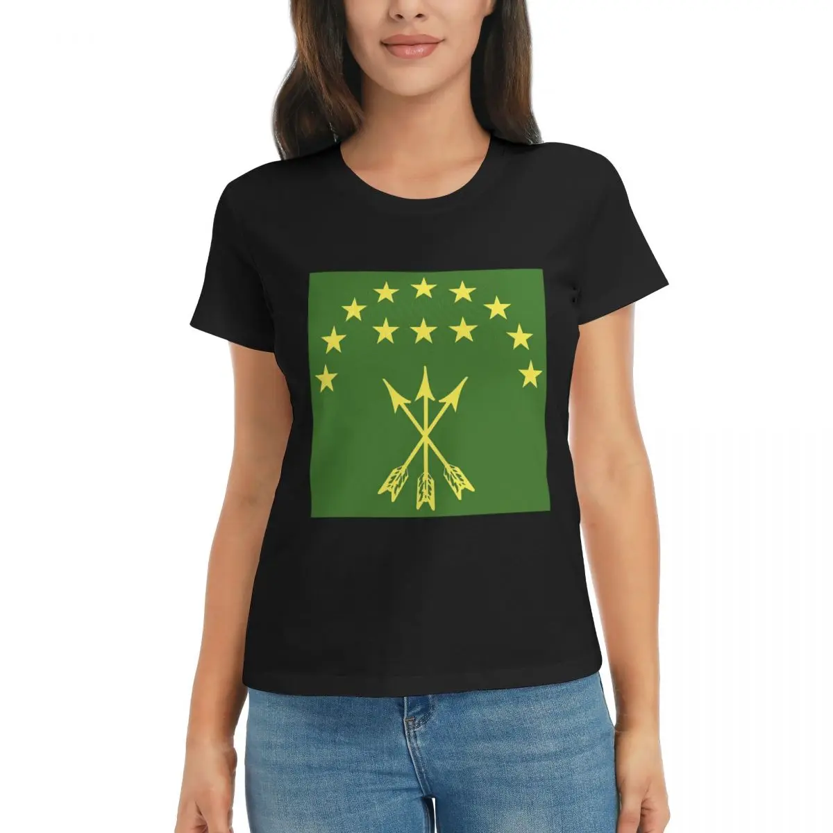 Women T-Shirt Adiga Flag Gift For Circassian Great Adygea Summer Short Sleeve Tees Crew Neck T Shirts Clothes Tops Streetwear
Women T-Shirt Adiga Flag Gift For Circassian Great Adygea Summer Short Sleeve Tees Crew Neck T Shirts Clothes Tops Streetwear