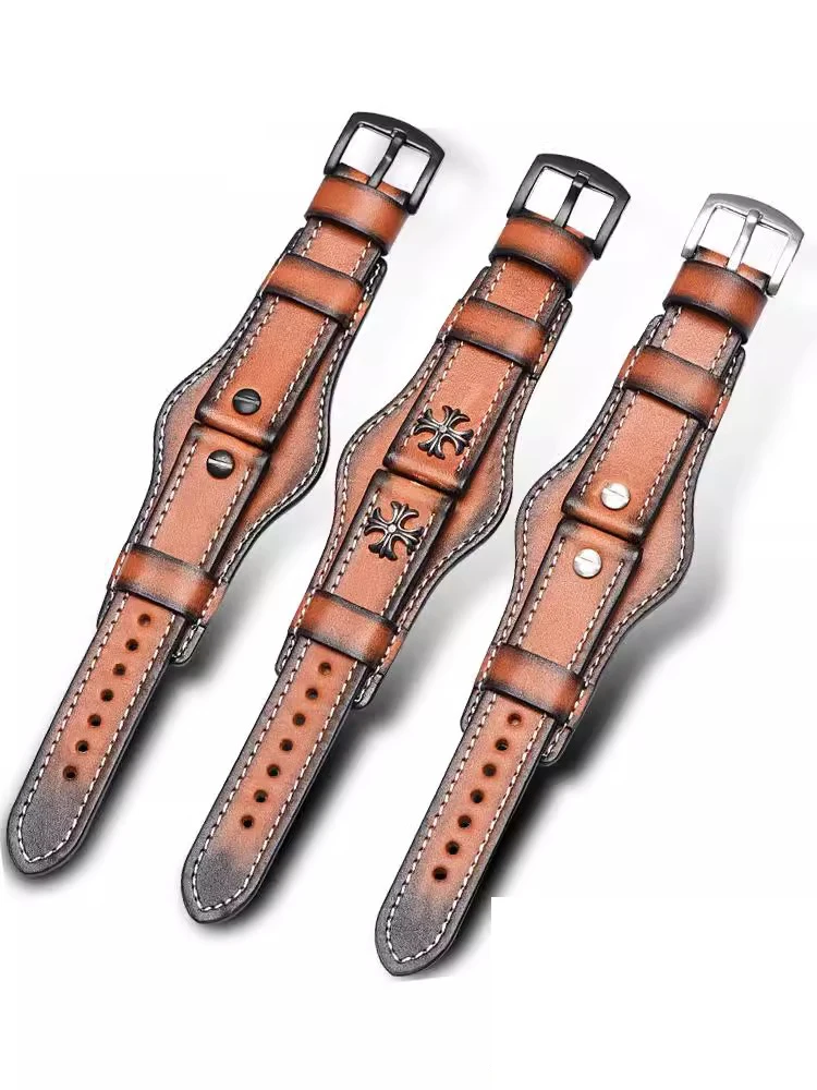 Leather Retro Strap Hand Brushed Watch Chain Base Style Leather Strap For Fossil Panerai Rolex Tudor Watch Accessories 18 20 22
Leather Retro Strap Hand Brushed Watch Chain Base Style Leather Strap For Fossil Panerai Rolex Tudor Watch Accessories 18 20 22