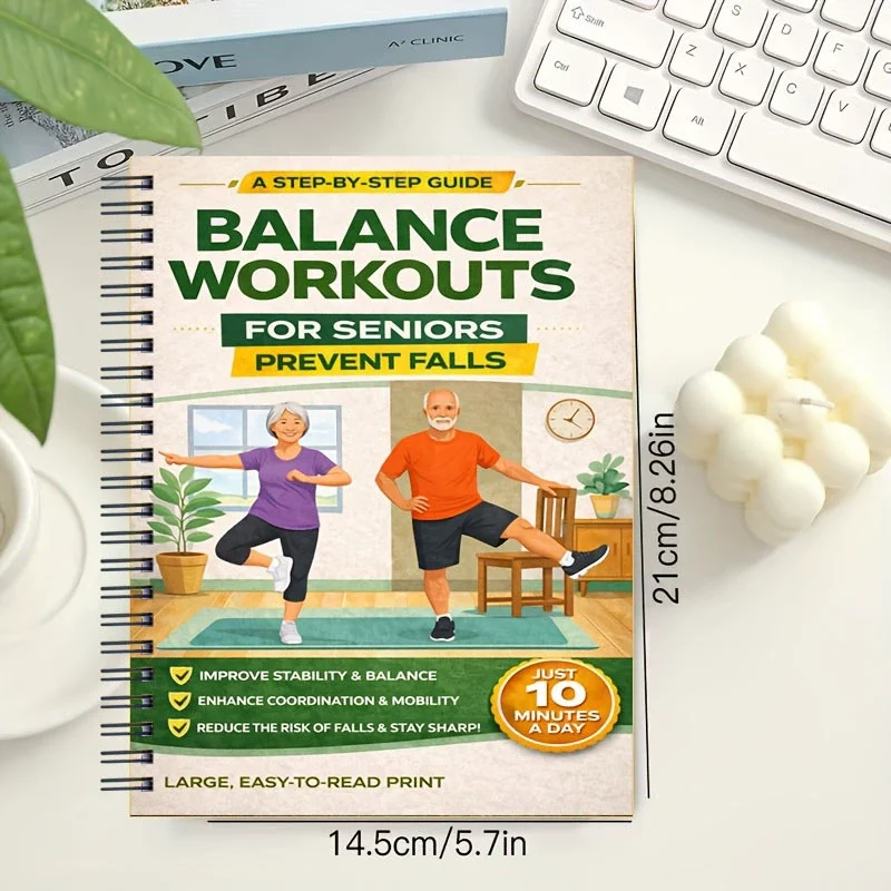 Step-by-Step Guide Book for Seniors - Balance Workouts to Prevent Falls - Easy-to-Follow Exercises for Elderly Fitness
Step-by-Step Guide Book for Seniors - Balance Workouts to Prevent Falls - Easy-to-Follow Exercises for Elderly Fitness