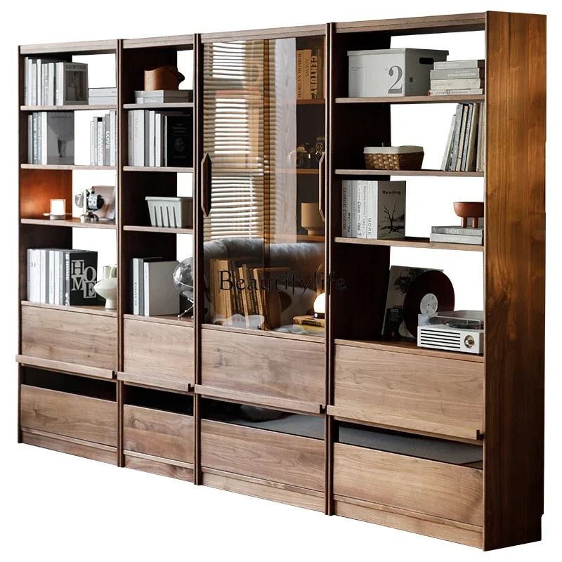 3North American black walnut bookcase, all solid wood Japanese floor-to-ceiling storage display cabinet
3North American black walnut bookcase, all solid wood Japanese floor-to-ceiling storage display cabinet