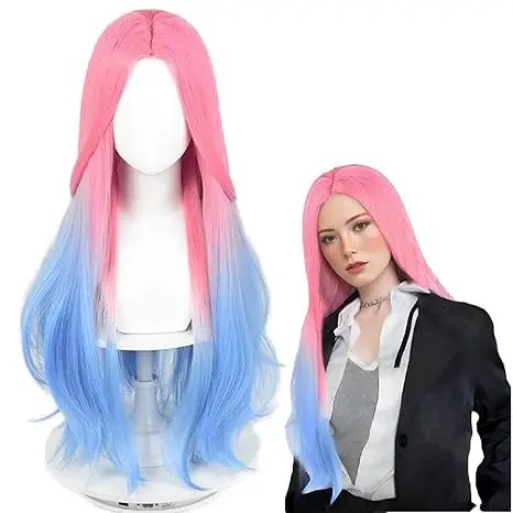 WHIMSICAL W Anime Alien Stage Mizi Cosplay Wig Long Pink Blue Gradient Wigs for Halloween Costume Party Mizi Wig for Women
WHIMSICAL W Anime Alien Stage Mizi Cosplay Wig Long Pink Blue Gradient Wigs for Halloween Costume Party Mizi Wig for Women
