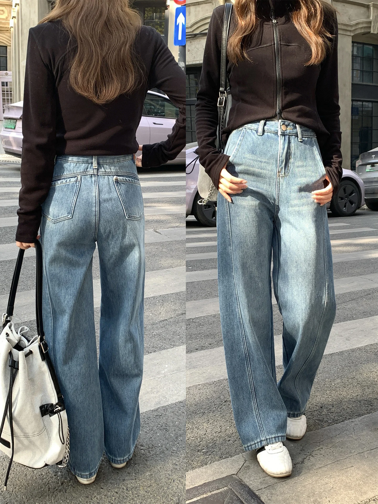 OONA Slimming Fce Lined Wide Leg Jeans Women's High Waist Loose Fit Bootcut Denim Pants Winter Season Ladies Faion
OONA Slimming Fce Lined Wide Leg Jeans Women's High Waist Loose Fit Bootcut Denim Pants Winter Season Ladies Faion