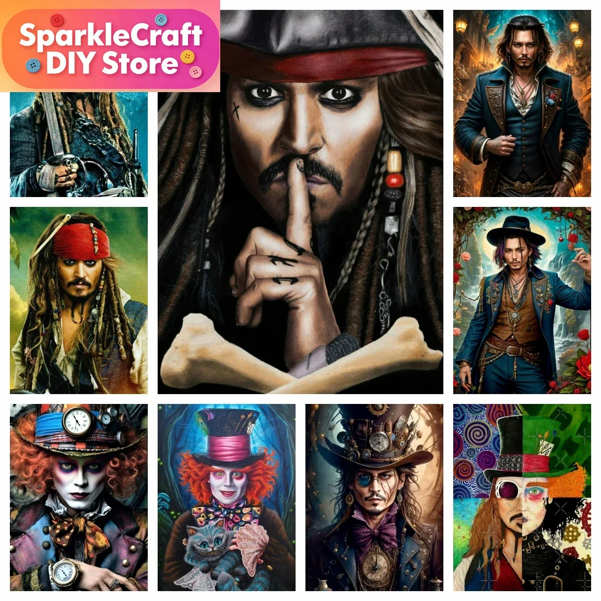 Gothic Captain Jack Sparrow Diamond Painting Kits New 2024 Mosaic Johnny Depp Movie Home Decor Art Cross Stitch Halloween Gift
Gothic Captain Jack Sparrow Diamond Painting Kits New 2024 Mosaic Johnny Depp Movie Home Decor Art Cross Stitch Halloween Gift