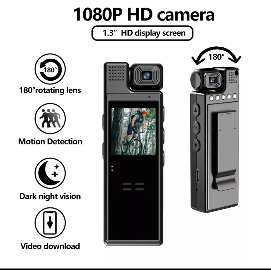 1080P HD Mini Camera L9 1.3inch Screen Sports Portable Digital Video Recorder BodyCam Infrared Night Vision Police Camcorder
1080P HD Mini Camera L9 1.3inch Screen Sports Portable Digital Video Recorder BodyCam Infrared Night Vision Police Camcorder