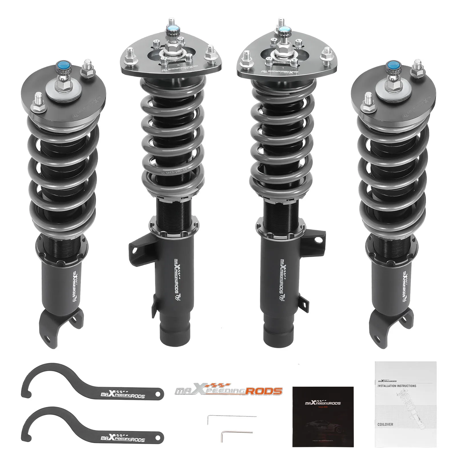 24 Level Adj. Damper Coilovers Lowering Suspension Kit For Honda Accord 13-17
24 Level Adj. Damper Coilovers Lowering Suspension Kit For Honda Accord 13-17