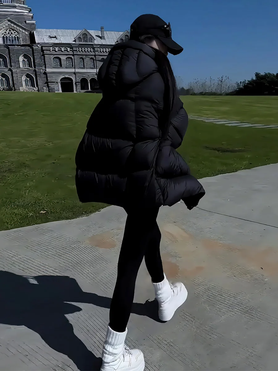 Women's Thiened White Du down Puffer Jaet Winter Coat Warm Hooded Casual Outerwear Sli Cold Proof Outerwear
Women's Thiened White Du down Puffer Jaet Winter Coat Warm Hooded Casual Outerwear Sli Cold Proof Outerwear