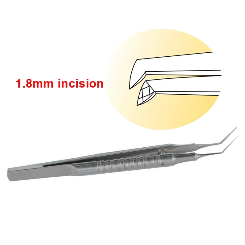 Stainless Steel MICS Capsulorhexis Forceps 1.8mm Incision Tweezers Eye Clamp Eyelid Tool Ophthalmic Instrument
Stainless Steel MICS Capsulorhexis Forceps 1.8mm Incision Tweezers Eye Clamp Eyelid Tool Ophthalmic Instrument