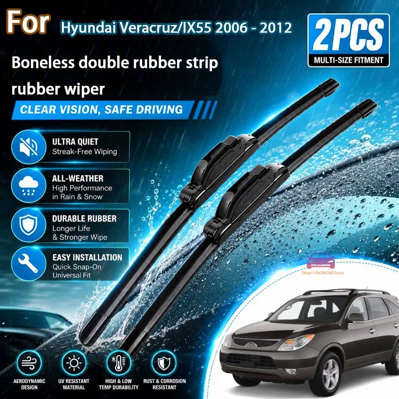 Front Wiper Blades For Hyundai Veracruz/IX55 2006 - 2012 Windshield Windscreen Window Rain Brushes 24''+20'' Modification parts
Front Wiper Blades For Hyundai Veracruz/IX55 2006 - 2012 Windshield Windscreen Window Rain Brushes 24''+20'' Modification parts