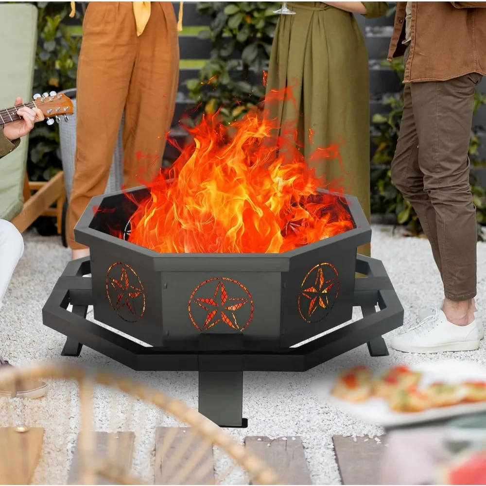 43" Octagonal Wood Burning Fire Pit Outdoor Bonfire Pit for Camping Backyard & Patio Use – Sturdy Metal Frame Heat Resistant
43" Octagonal Wood Burning Fire Pit Outdoor Bonfire Pit for Camping Backyard & Patio Use – Sturdy Metal Frame Heat Resistant