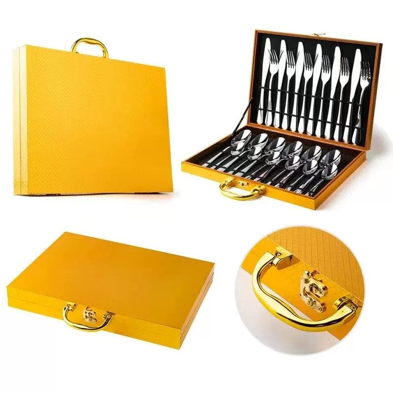 new, Stainless Steel Western Cutlery 6 Servings,24 Piece Set, Natural Color, Gold, Iridescent, Rose Gold, Black Set & Cutlery
new, Stainless Steel Western Cutlery 6 Servings,24 Piece Set, Natural Color, Gold, Iridescent, Rose Gold, Black Set & Cutlery