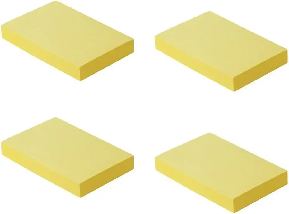 Sticky Notes 3x2 Inch Self-Stick Pads for Office School Home, 4 Pads/Pack 100 Sheets Each, Total 400 Yellow Notes
Sticky Notes 3x2 Inch Self-Stick Pads for Office School Home, 4 Pads/Pack 100 Sheets Each, Total 400 Yellow Notes