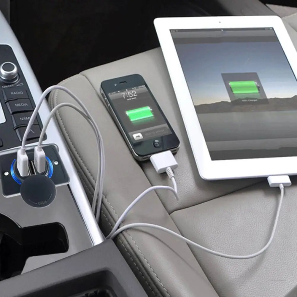 Dual USB Car Charger Socket 3.1A Power Outlet Dual Port Quick Car Charger Adapter 12V-24V Fast Charging Station 빠른 차 충전기
Dual USB Car Charger Socket 3.1A Power Outlet Dual Port Quick Car Charger Adapter 12V-24V Fast Charging Station 빠른 차 충전기