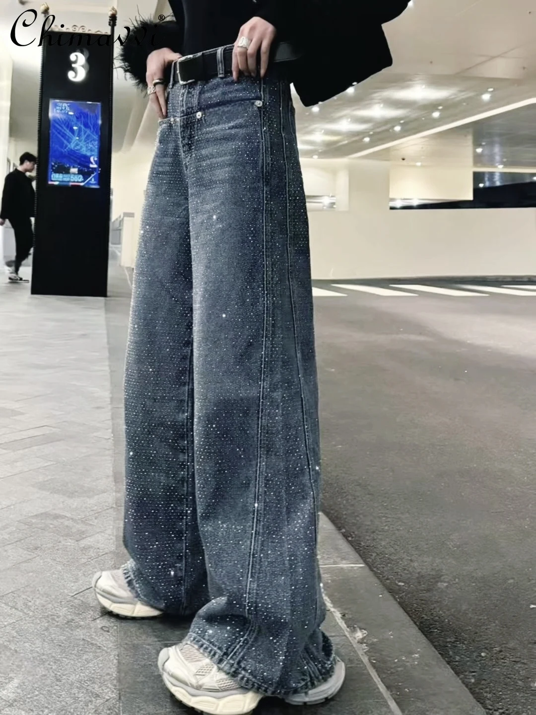 Korean Fashion Heavy Bright Diamond Jeans Women's Spring and Autumn New Flash Diamond Loose High Waist High Street Wide Leg Pant
Korean Fashion Heavy Bright Diamond Jeans Women's Spring and Autumn New Flash Diamond Loose High Waist High Street Wide Leg Pant