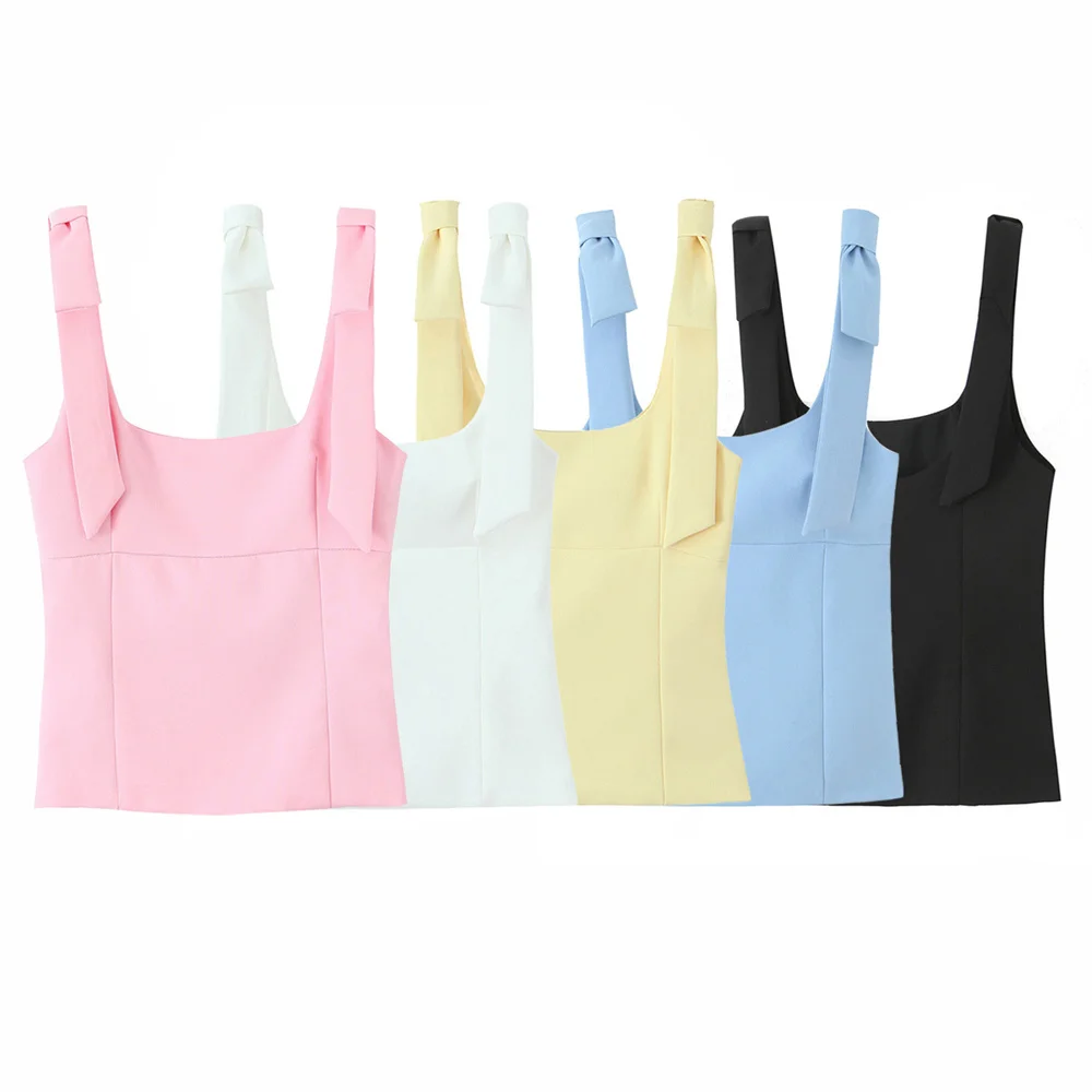 UNIZERA Women's Bow Decoration Elastic Top Solid Color Decoration Spring/Summer New Product Casual Women's Wear
UNIZERA Women's Bow Decoration Elastic Top Solid Color Decoration Spring/Summer New Product Casual Women's Wear