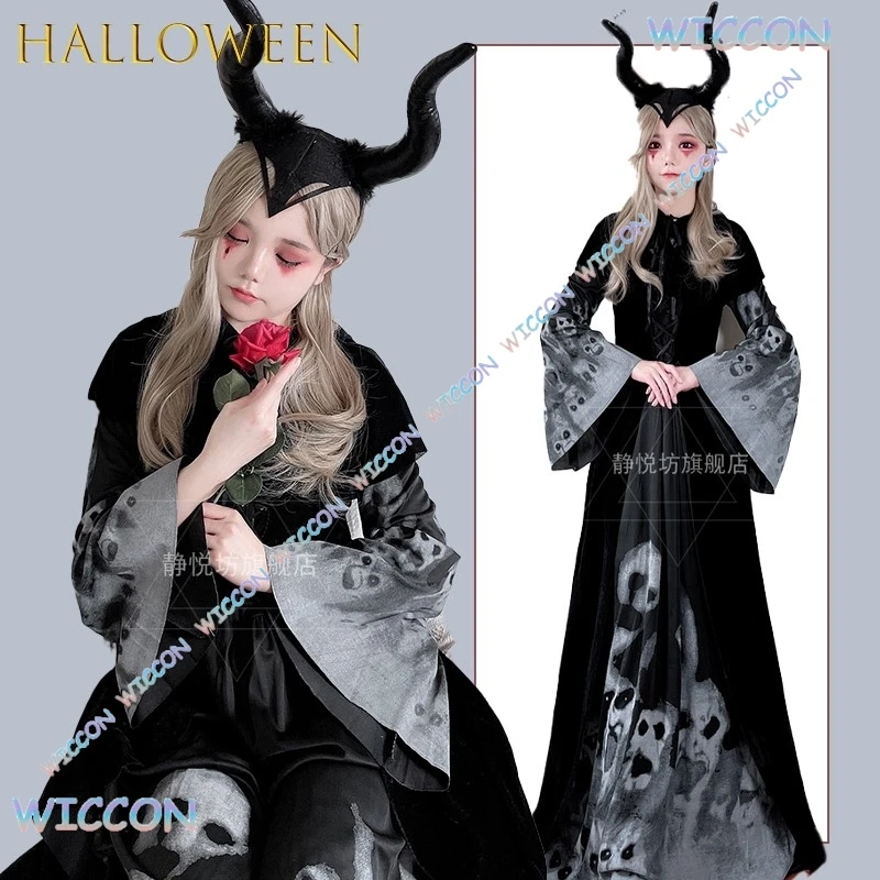Horror Bride Zombie Vampire Witch Gothic Dark Long Dress Halloween Costume For Adults Scary Cosplay Outfit Party Scary Makeup
Horror Bride Zombie Vampire Witch Gothic Dark Long Dress Halloween Costume For Adults Scary Cosplay Outfit Party Scary Makeup