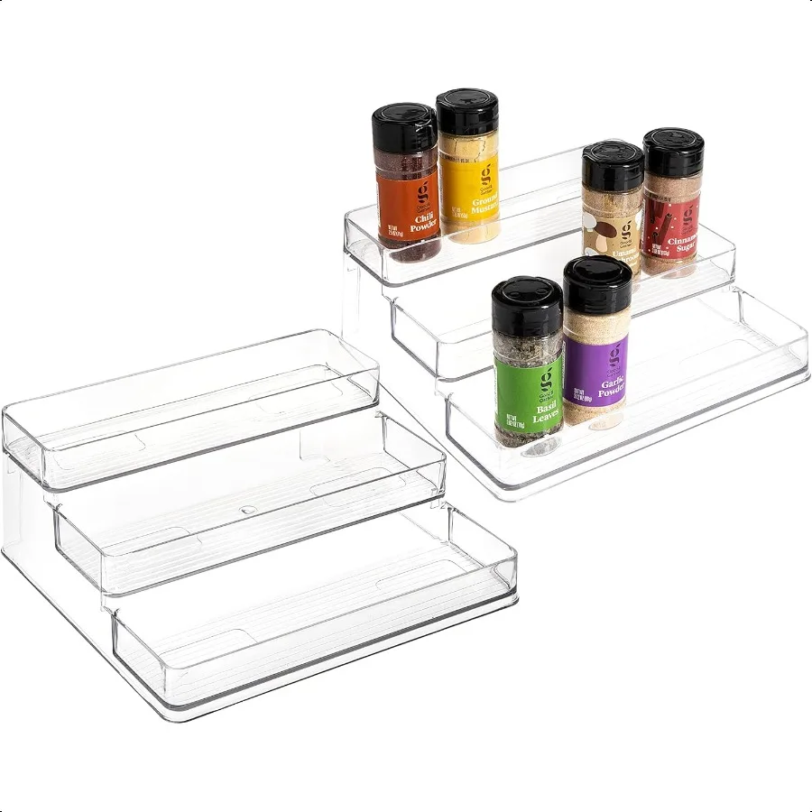 3Tier Spice Rack Organizer Versatile Storage Shelf for Kitchen Bathroom Bedroom and Office Set of 2 Clear
3Tier Spice Rack Organizer Versatile Storage Shelf for Kitchen Bathroom Bedroom and Office Set of 2 Clear
