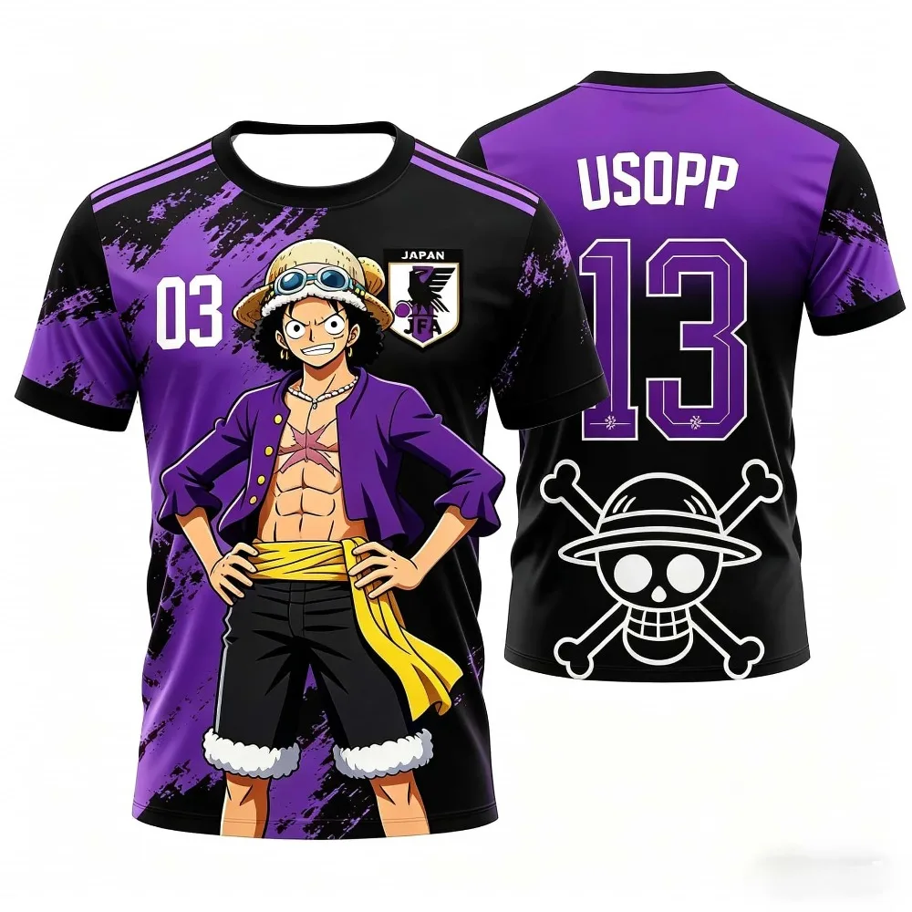 2026 New Summer Japan One Piece Luffy 3D Print Men's Neck Round T-shirt Short Sleeve Kids Women Quick-Drying Loose Top Tee
2026 New Summer Japan One Piece Luffy 3D Print Men's Neck Round T-shirt Short Sleeve Kids Women Quick-Drying Loose Top Tee