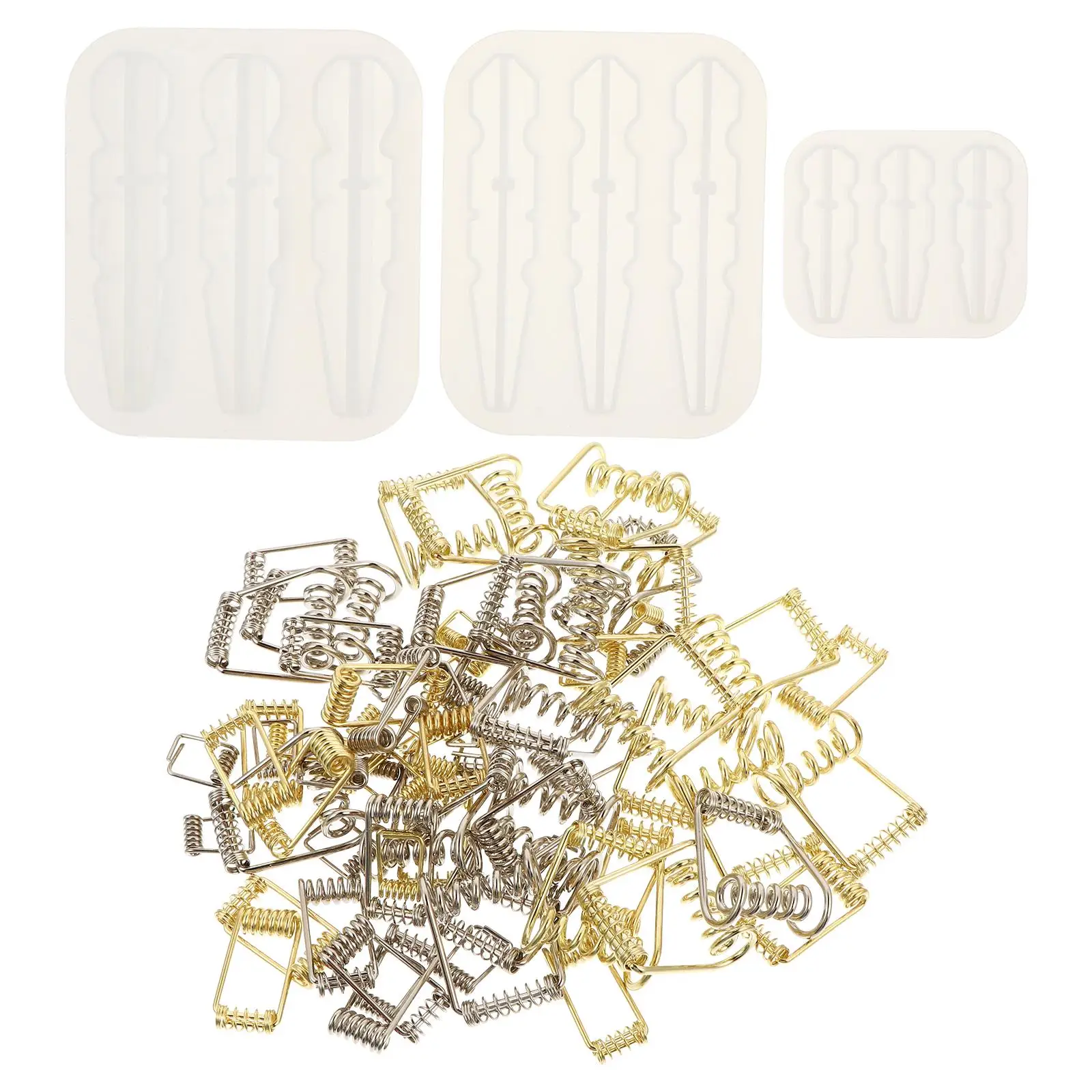 63pcs Clip Silicone Mold Set Small Medium Large 30 Gold Photo Postcard DIY Craft Molds Jewelry Accessories
63pcs Clip Silicone Mold Set Small Medium Large 30 Gold Photo Postcard DIY Craft Molds Jewelry Accessories