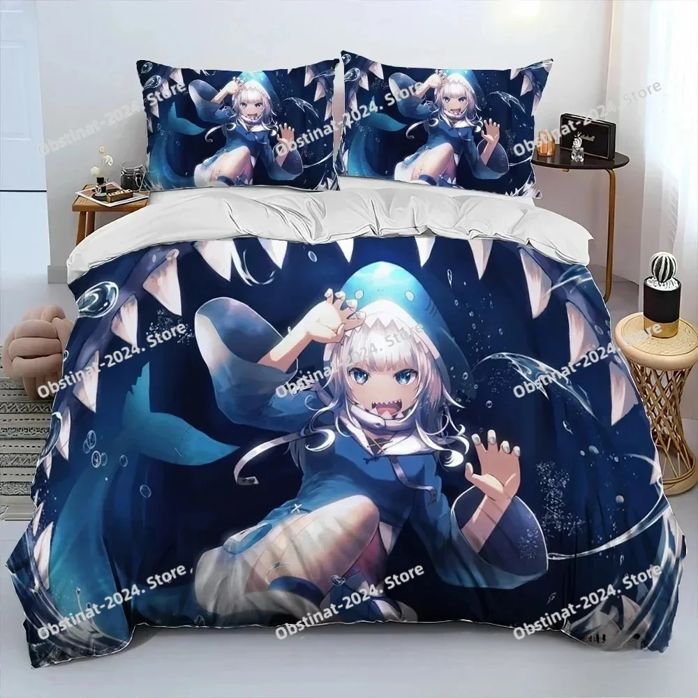 Cute Gawr Gura Hololive Anime Shark Comforter Bedding Set,Duvet Cover Bed Set Quilt Cover Pillowcase,king Queen Size Bedding New
Cute Gawr Gura Hololive Anime Shark Comforter Bedding Set,Duvet Cover Bed Set Quilt Cover Pillowcase,king Queen Size Bedding New