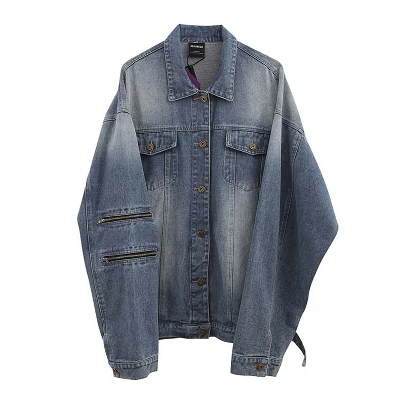 Hip Hop Hi Street Blue Denim Jackets Men Harakuju Vintage Washed Outwear Coats Patchwork
Hip Hop Hi Street Blue Denim Jackets Men Harakuju Vintage Washed Outwear Coats Patchwork