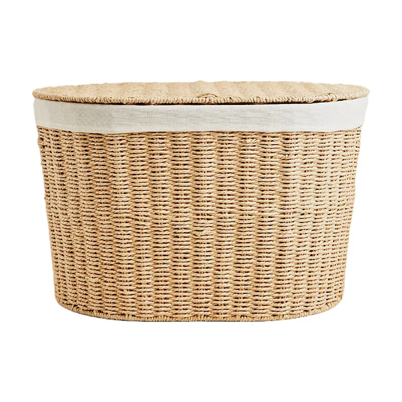 PYH paper rope hand-woven storage basket laundry basket dirty laundry clothes basket with lid large storage
PYH paper rope hand-woven storage basket laundry basket dirty laundry clothes basket with lid large storage