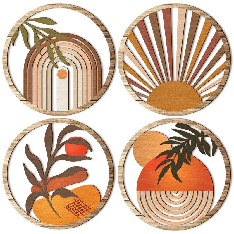 4Pcs Wooden Wall Bohemian Wall Art Farmhouse Bohemian Country Yard Decoration Round Shape Wall Hanging Decor
4Pcs Wooden Wall Bohemian Wall Art Farmhouse Bohemian Country Yard Decoration Round Shape Wall Hanging Decor