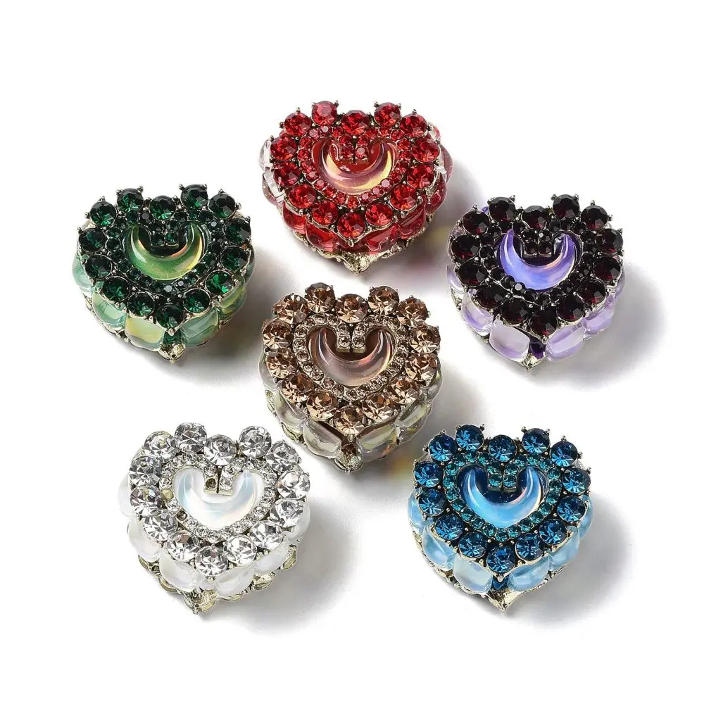 10Pcs Heart Rhinestone Beads Polymer Clay Crystal Diamond Beads for DIY Bracelet Necklace Jewelry Making Valentine's Day Decor
10Pcs Heart Rhinestone Beads Polymer Clay Crystal Diamond Beads for DIY Bracelet Necklace Jewelry Making Valentine's Day Decor
