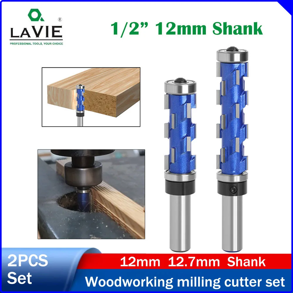 LAVIE 1/2" & 12mm Shank Up & Down Spiral Trimming Bit with Bearing,Blue Painted Woodworking Router Bit,Imported Technology
LAVIE 1/2" & 12mm Shank Up & Down Spiral Trimming Bit with Bearing,Blue Painted Woodworking Router Bit,Imported Technology