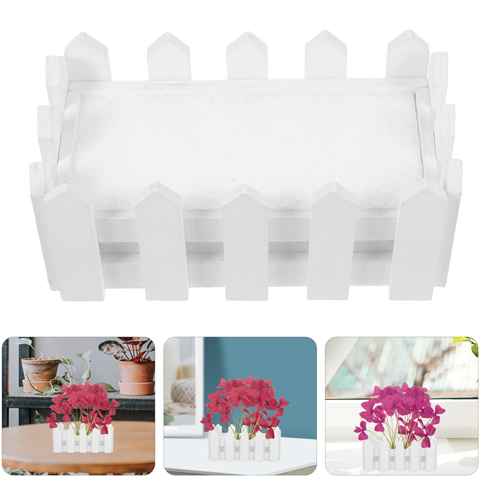 2Pcs Wooden Fence Flower Planter Rustic Picket Box Balcony Garden Window Pot Container for Artificial Plants Patio Decor
2Pcs Wooden Fence Flower Planter Rustic Picket Box Balcony Garden Window Pot Container for Artificial Plants Patio Decor