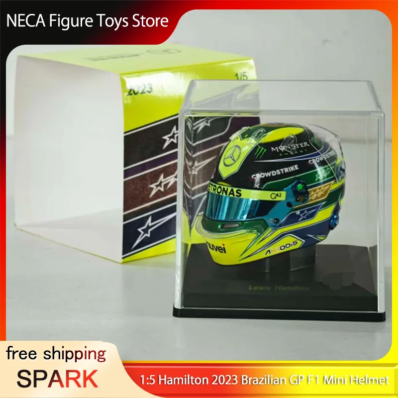 SPARK 1:5 Lewis Hamilton 2023 Brazilian GP F1 Mini Helmet Replica With Display Case Toy Gift For Adults & Fans In Stock
SPARK 1:5 Lewis Hamilton 2023 Brazilian GP F1 Mini Helmet Replica With Display Case Toy Gift For Adults & Fans In Stock