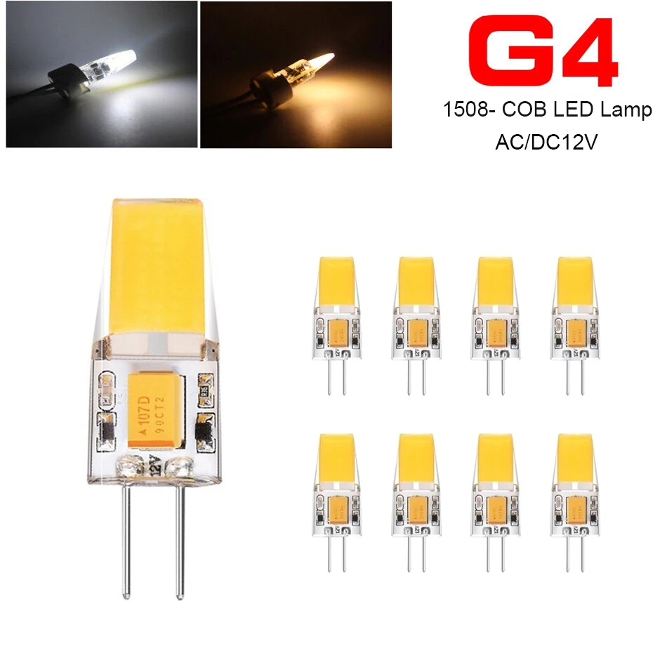 Светодиодная лампа AC/DC12V G4 3 Вт 1508 COB без мерцания, силиконовая энергосберегающая светодиодная лампа Lampada, замена галогенной лампы для освещения люстры
Светодиодная лампа AC/DC12V G4 3 Вт 1508 COB без мерцания, силиконовая энергосберегающая светодиодная лампа Lampada, замена галогенной лампы для освещения люстры