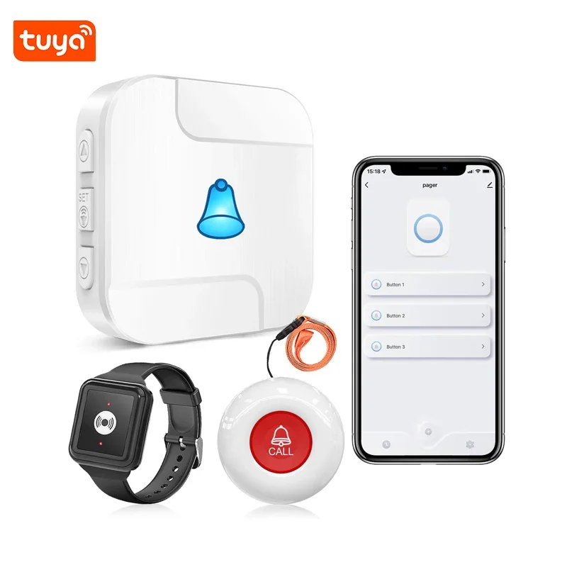 TY02 WiFi Paging System Watch Beeper Receiver 300ft Wireless Distance for Elderly Caregivers Live-Alone Seniors
TY02 WiFi Paging System Watch Beeper Receiver 300ft Wireless Distance for Elderly Caregivers Live-Alone Seniors
