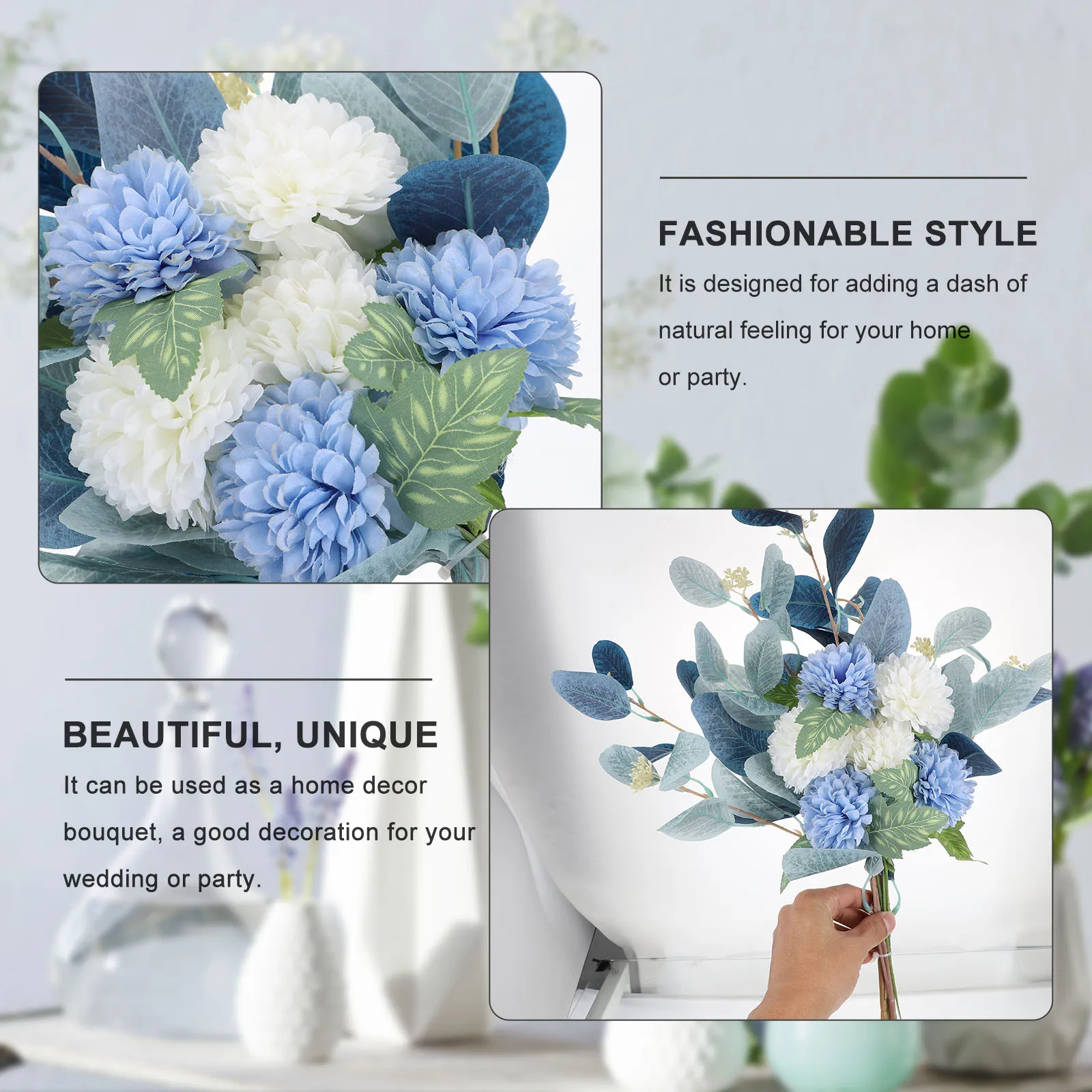 Artificial Chrysanthemum Bouquet Decor Lifelike Indoor Plants Adornment Home Office Party Flower Arrangement
Artificial Chrysanthemum Bouquet Decor Lifelike Indoor Plants Adornment Home Office Party Flower Arrangement