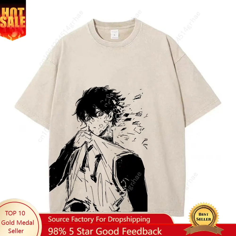 Anime Blue Lock Wash Tshirts Men Vintage Washed T Shirt Harajuku Oversize Cotton Tee Cotton Fashion Streetwear Unisex Top
Anime Blue Lock Wash Tshirts Men Vintage Washed T Shirt Harajuku Oversize Cotton Tee Cotton Fashion Streetwear Unisex Top