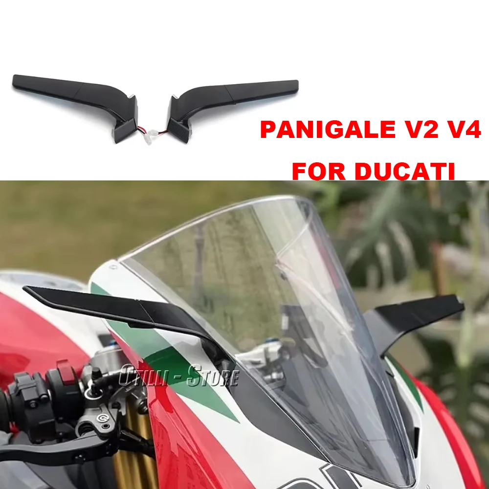 PANIGALE V2 Turn Signal Side Mirrors For Ducati Panigale V4 With LED Stealth Mirrors Sports Mirrors Adjustable Rotatable Mirrors
PANIGALE V2 Turn Signal Side Mirrors For Ducati Panigale V4 With LED Stealth Mirrors Sports Mirrors Adjustable Rotatable Mirrors
