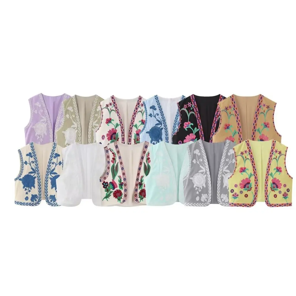 Spring Women's European American Style Embroidered Cardigan Vest New Fashion Wholesale Women's Clothing
Spring Women's European American Style Embroidered Cardigan Vest New Fashion Wholesale Women's Clothing