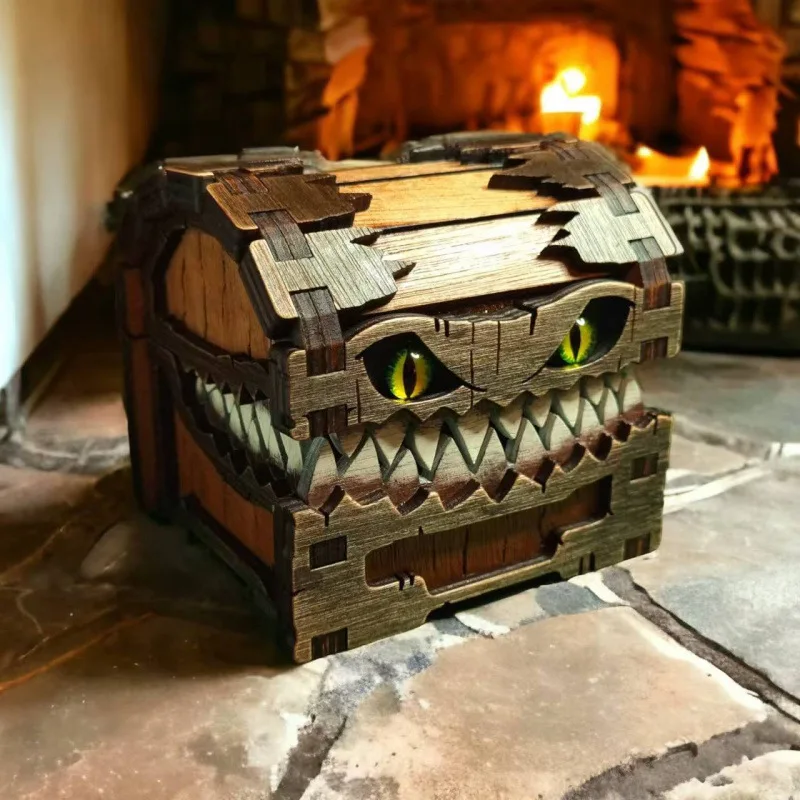 Dungeons and Dragons Treasure Box Monster Figure Dice Storage Building Block Wooden Handicraft Ornament
Dungeons and Dragons Treasure Box Monster Figure Dice Storage Building Block Wooden Handicraft Ornament