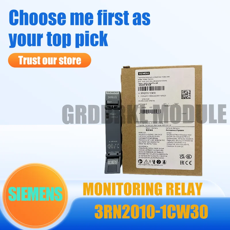 Новый оригинальный термозащитный выключатель SIEMENS 3RN2010-1CW30 3RN2 для двигателей, 24-240В переменного/постоянного тока
Новый оригинальный термозащитный выключатель SIEMENS 3RN2010-1CW30 3RN2 для двигателей, 24-240В переменного/постоянного тока